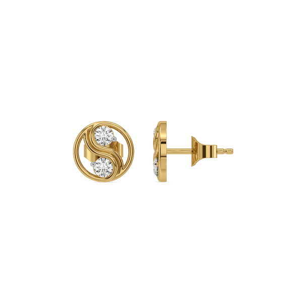 Yin Yang Harmony Lab Diamond Studs