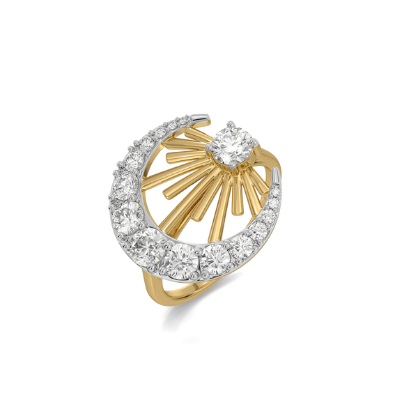 Sunshine Crescent Lab Grown Diamond Cocktail Ring