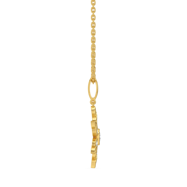 Radiant Sunrise Lab Grown Diamond Pendant - Side View