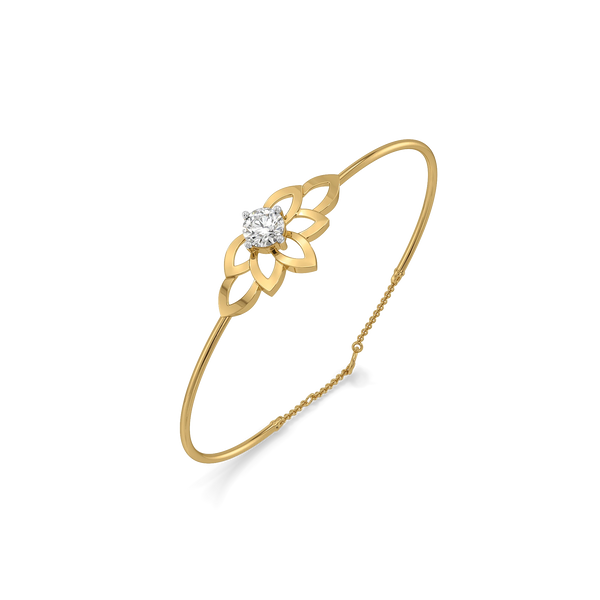 Lotus Bloom Lab Grown Diamond Bangle