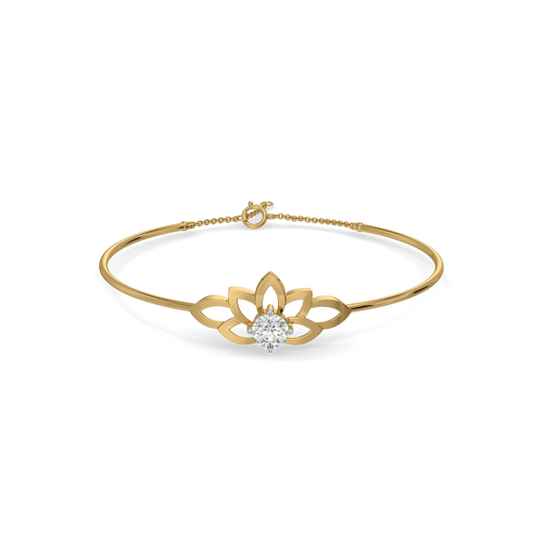 Lotus Bloom Lab Grown Diamond Bangle