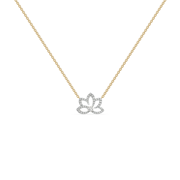 Lotus Bloom Lab Grown Diamond Necklace
