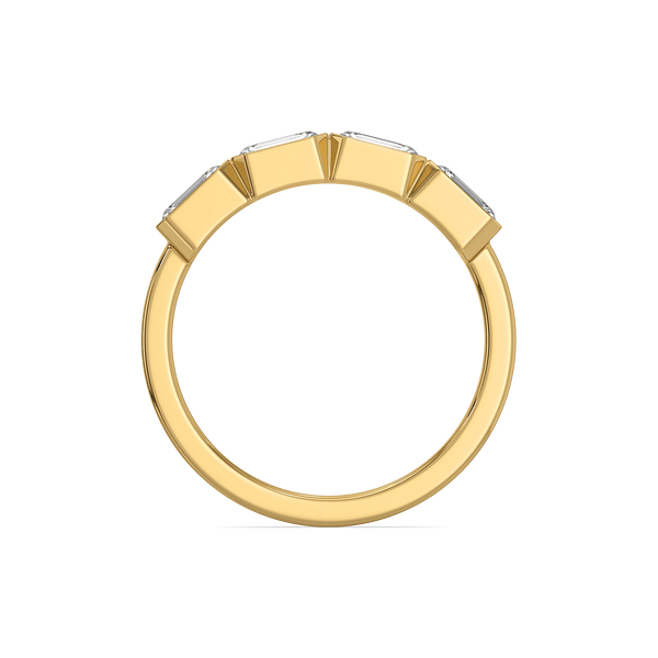 Lukson Emerald Embrace Pure Gold Lab Grown Diamond Solitaire Ring for Women