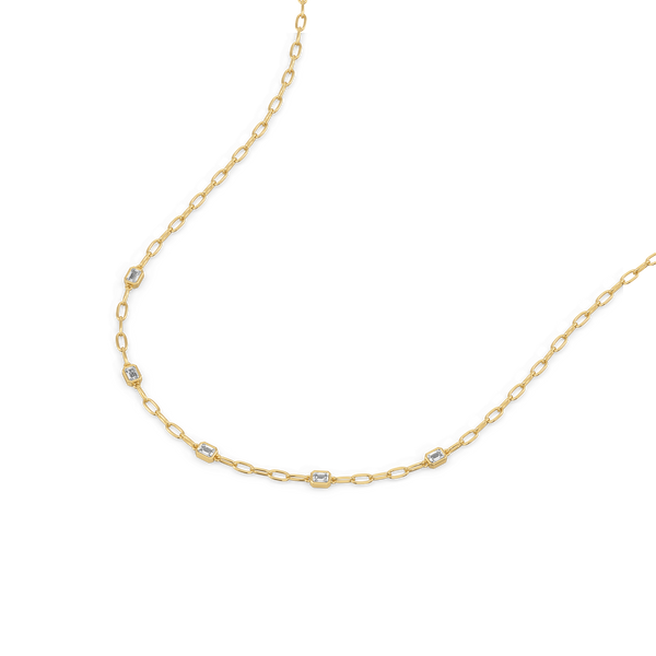 Facet Medley - Pure Gold Lab Grown Diamond Necklace for Women - Lukson