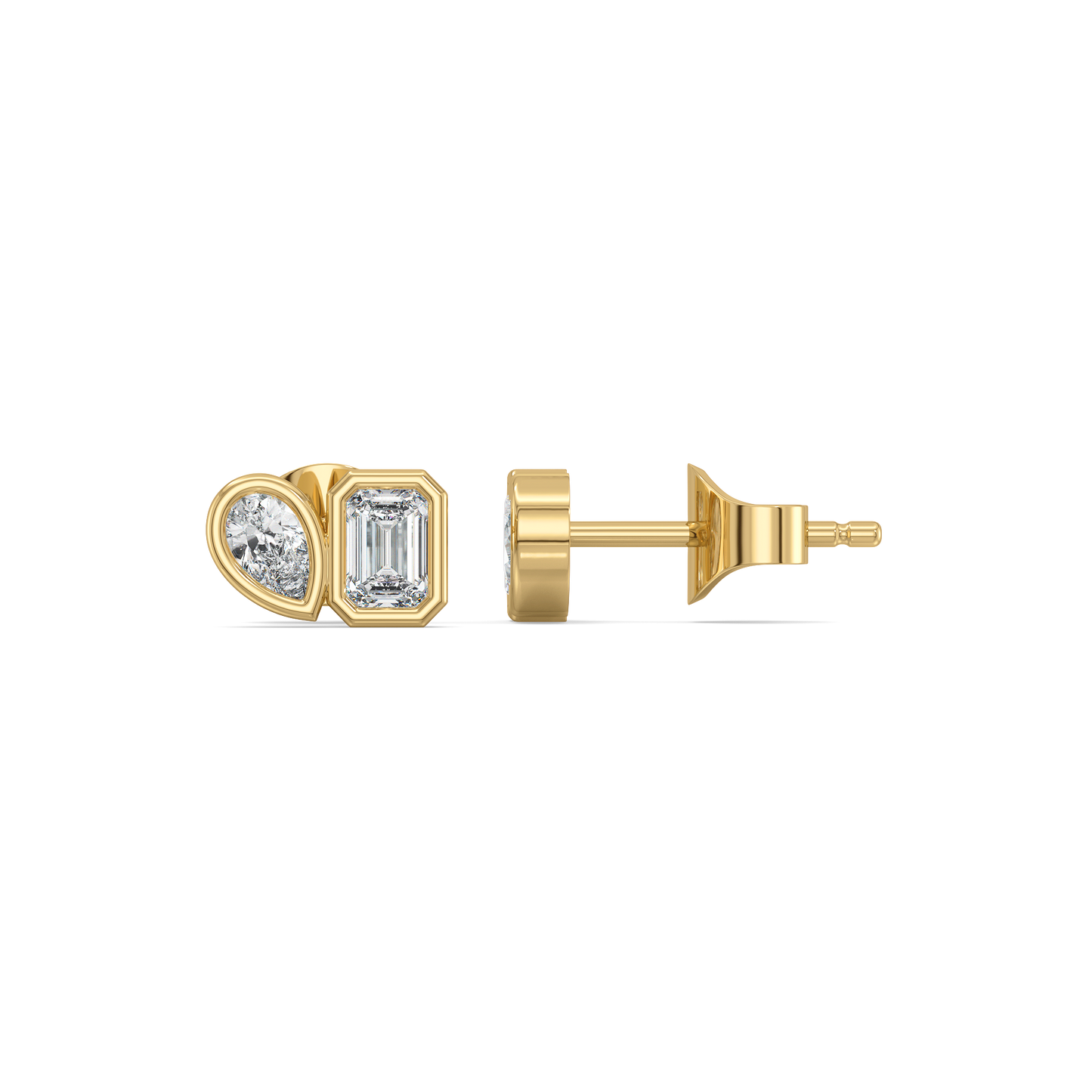 Facet Medley - Pure Gold Lab Diamond Stud Earrings