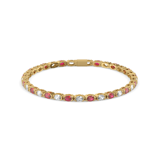 Lukson Crimson Arc - Lab Grown Diamond Tennis Bracelet