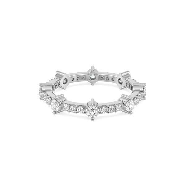 Lukson Sparkline Gold Lab Diamond Eternity Ring in India