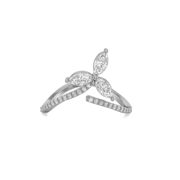 Marquise Triad - Pure Gold Lab Diamond Ring