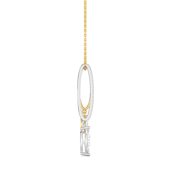 Marquise Drama - Pure Gold Lab Diamond Pendant