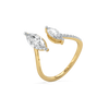 Lukson Marquise Drama Pure Gold Lab Grown Diamond Ring Online