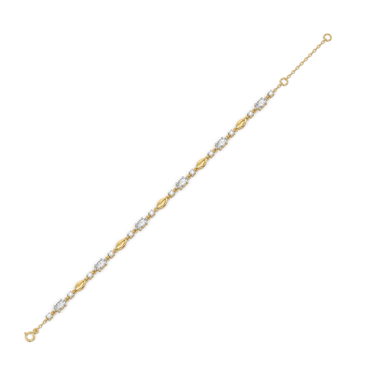 Draped in Marquise - Pure Gold Lab Diamond Bracelets