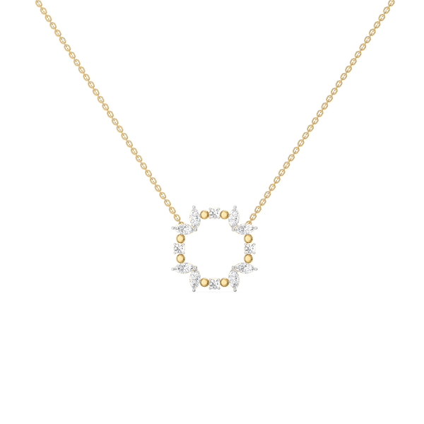 Lukson Marquise Pure Gold Lab Grown Diamond Necklace