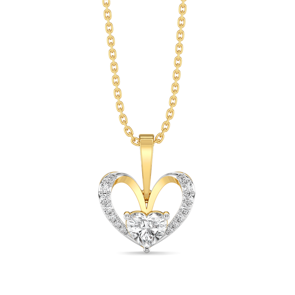 Tied in Love - Pure Gold Lab Diamond Solitaire Pendant