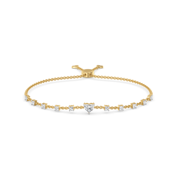 Twinkle Heart - Pure Gold Lab Diamond Bracelet