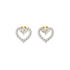 Twinkle Heart - Pure Gold Lab Diamond Stud Earrings