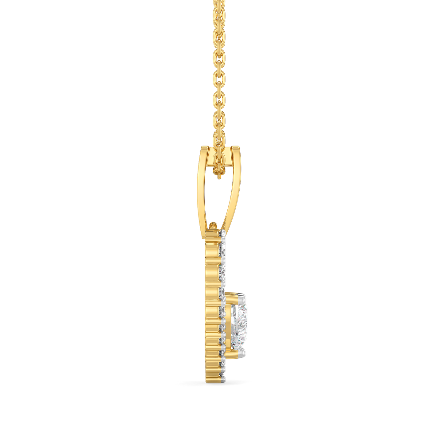 Twinkle Heart - Pure Gold Lab Diamond Pendant