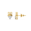 Buy Little Heart Pure 14k Gold Lab Grown Diamond Earrings for Women - Lukson