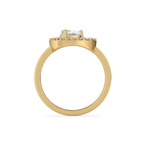 Lukson Rosé Heart Gold Lab GrownDiamond Rings Online