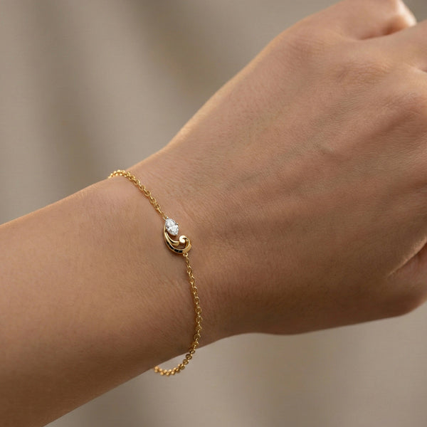 Baroque Grace - Oval Lab Grown Diamond Bracelet - Lukson