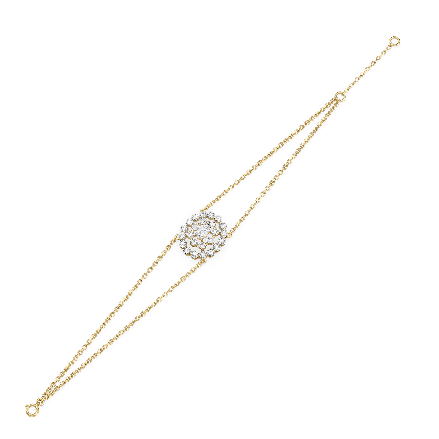 Oval Radiance - Pure Gold Lab Diamond Solitaire Bracelet