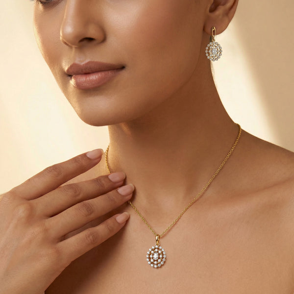 Oval Radiance - Pure Gold Lab Diamond Solitaire Pendant