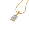 Crown Square - Pure Gold Lab Diamond Pendant