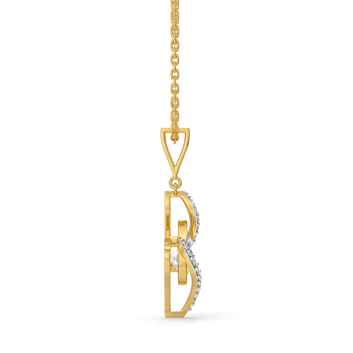 Threaded in Pear - Pure Gold Lab Diamond Solitaire Pendant