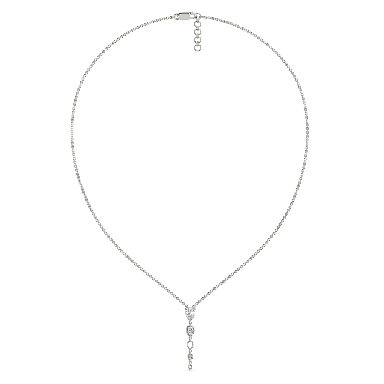 Sway in Pear - Pure Gold Lab Diamond Solitaire Necklace