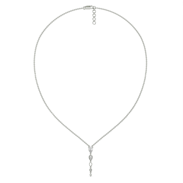 Sway in Pear - Lab Grown Diamond Solitaire Necklace for Women - Lukson