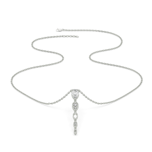 Sway in Pear - Pure Gold Lab Grown Diamond Solitaire Necklace - Lukson