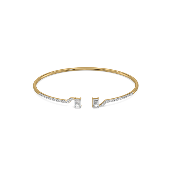 Forever Emerald - Pure Gold Lab Diamond Solitaire Bangle