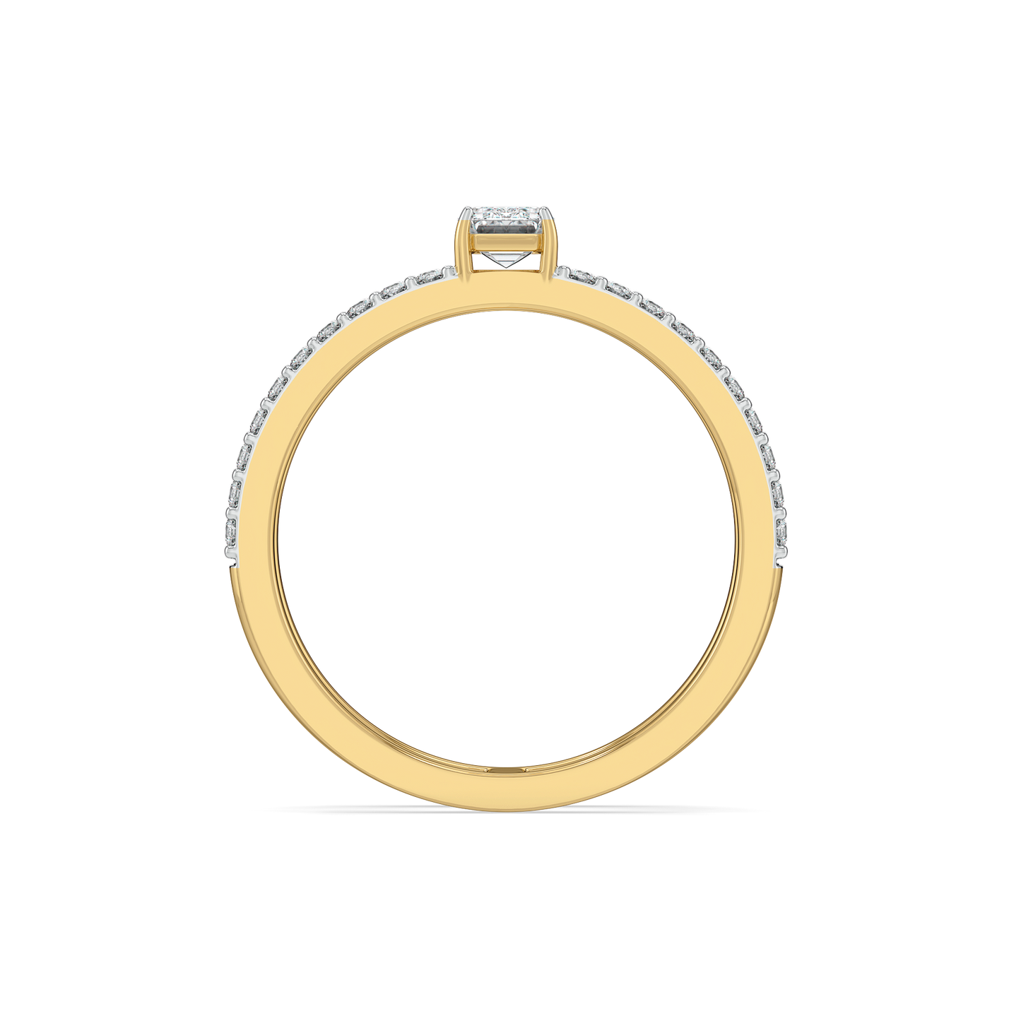 Forever Emerald - Pure Gold Lab Diamond Solitaire Ring