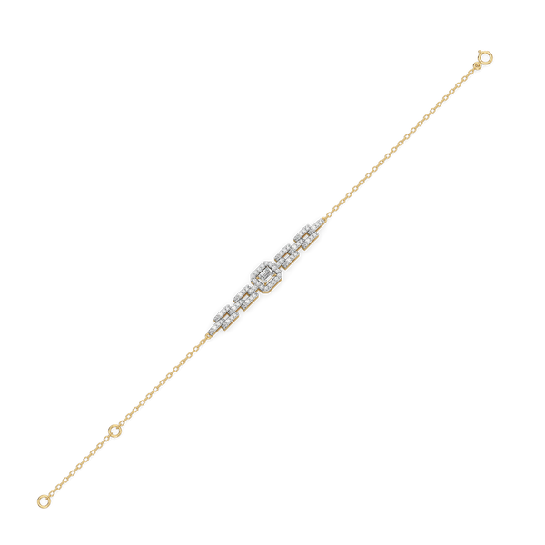 Lady in Emerald - Lab Grown Diamond Solitaire Bracelet for Women - Lukson