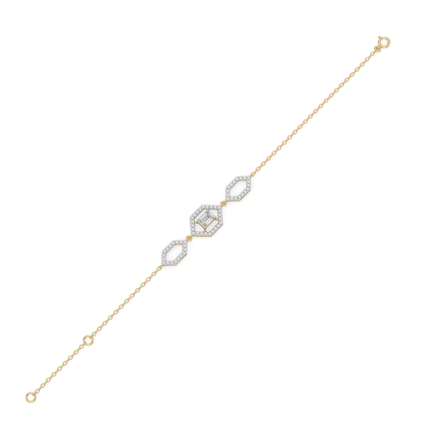 Rhythm of Emerald - Lab Grown Diamond Solitaire Bracelet for Women - Lukson