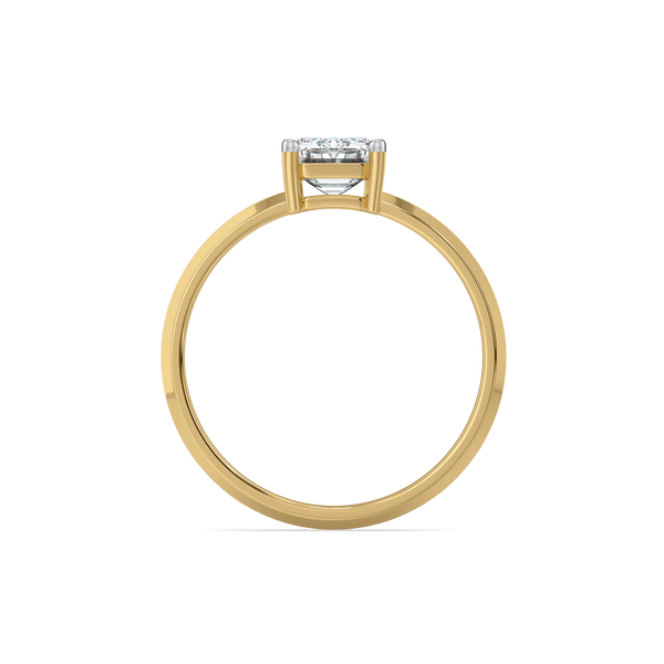 Lukson Emerald Pure Gold Lab Grown Diamond Solitaire Ring Online