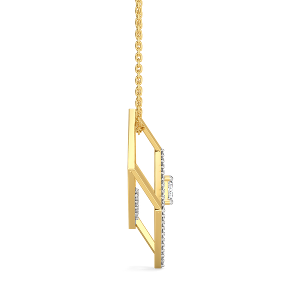 Emerald Edge - Pure Gold Lab Diamond Solitaire Pendant