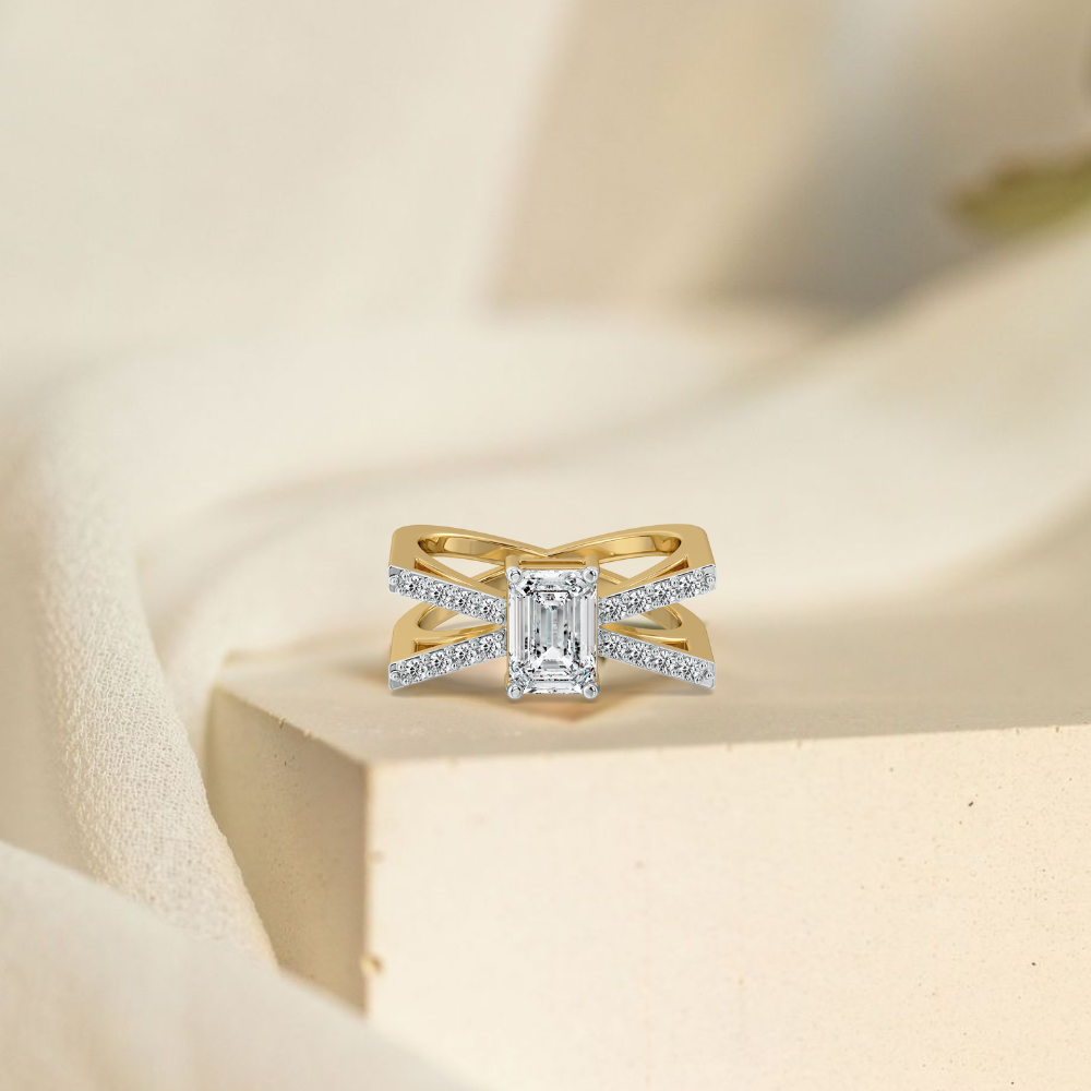 Emerald Edge - Pure Gold Lab Diamond Solitaire Ring