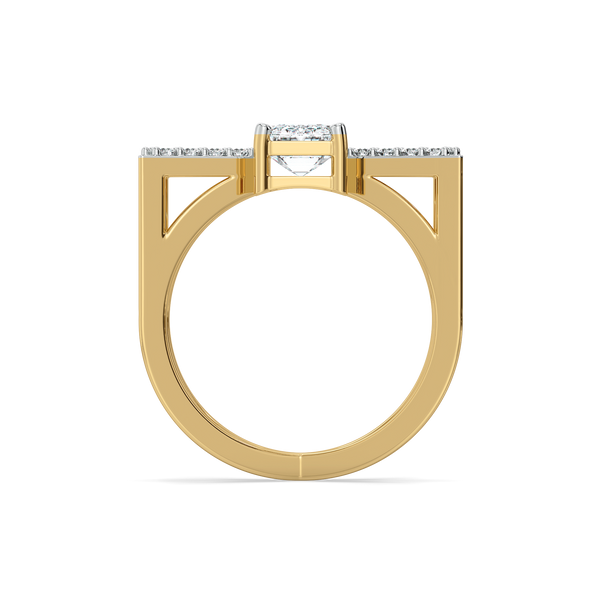 Lukson Emerald Edge Gold Lab Grown Diamond Solitaire Ring Online