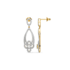 Dewdrop Floral Lab Grown Diamond Drop Earrings