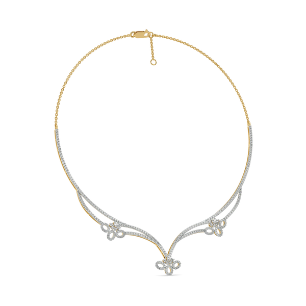 Dewdrop Floral Lab Grown Diamond Necklace