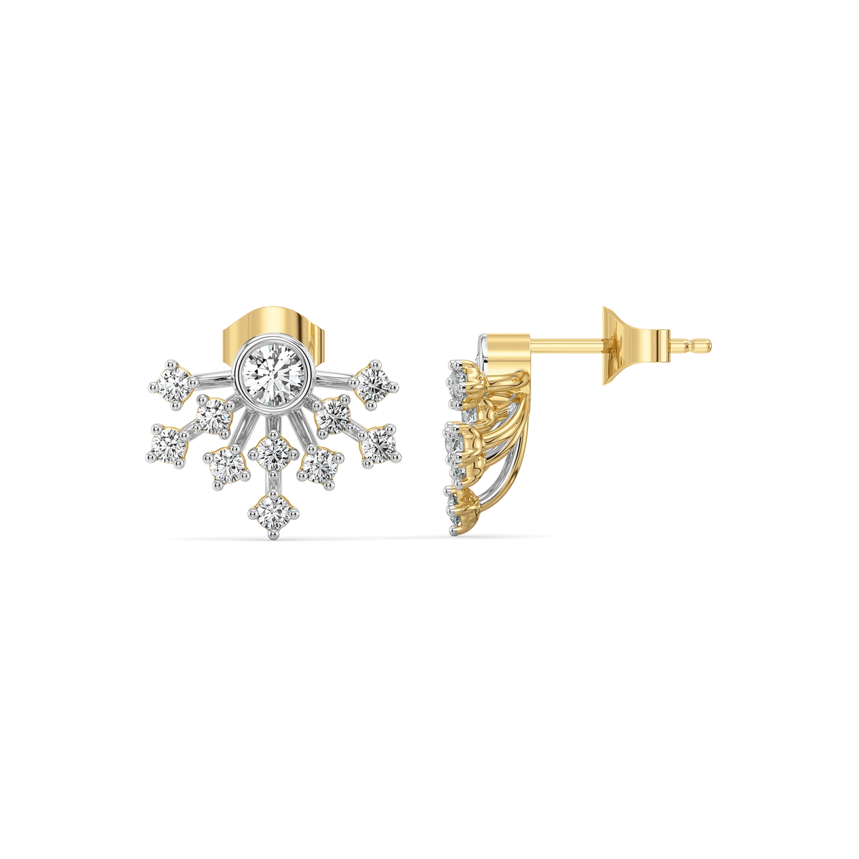 Nightfall Ignite - Pure Gold Lab Diamond Stud Earrings