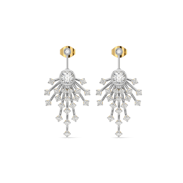 Aurora Strike - Pure Gold Lab Diamond Drop Earrings