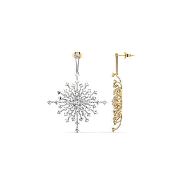 Lukson 14K Gold Lab Grown Diamond Drop Earrings in India