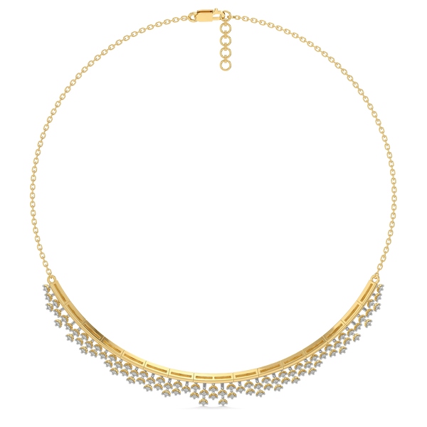 Afterlight Bloom - Pure Gold Lab Diamond Choker Necklace