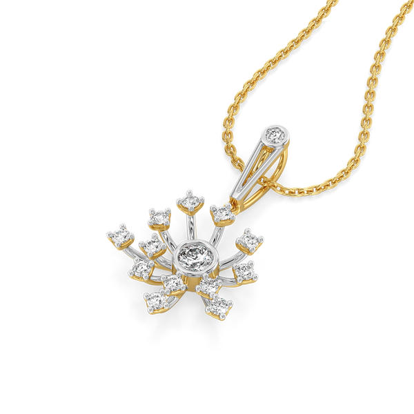 Twilight Flicker - Pure Gold Lab Diamond Pendant