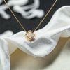 Lukson Clover Pendant 18kt Gold Vermeil Lab Grown Diamond Necklace
