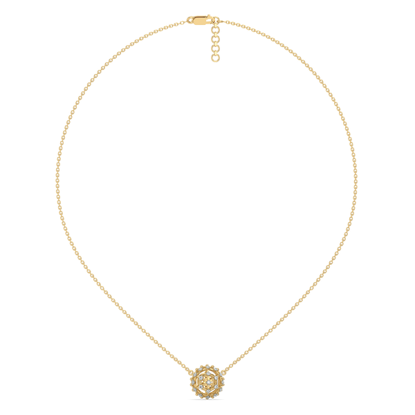 Classic Compass Lab Grown Diamond Pendant Necklace Online - Lukson