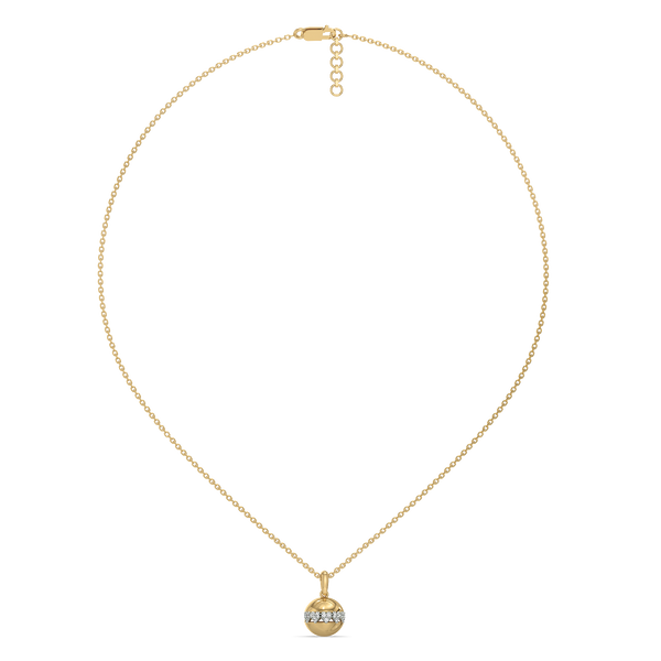 Eternal Heart Orbit Lab Grown Diamond Pendant Necklace Online in India - Lukson