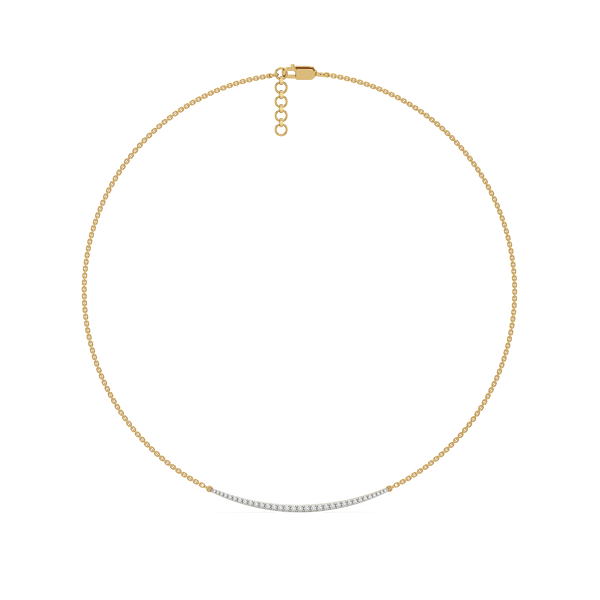 Classic Crescent Lab Grown Diamond Necklace - Lukson