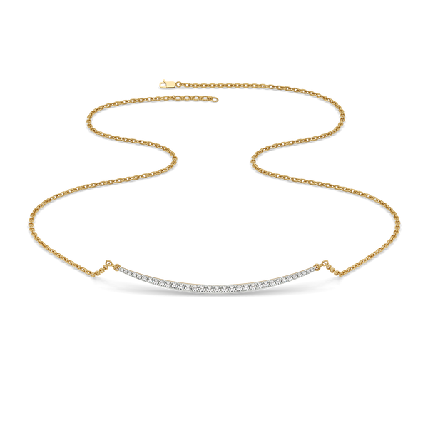 Classic Crescent Lab Grown Diamond Necklace for Women - Lukson